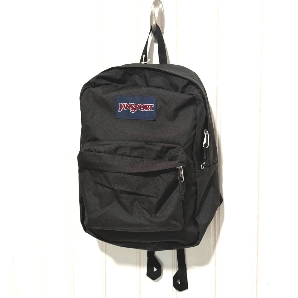 JanSport SuperBreak One Black Backpack School Bag JS00T501008 26L NEW